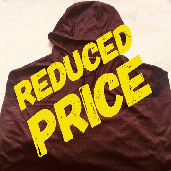 SPLIT GUYS’ ATHLETIC HOODIE 2XL COLOR: BURG/RED - Picture 1 of 8